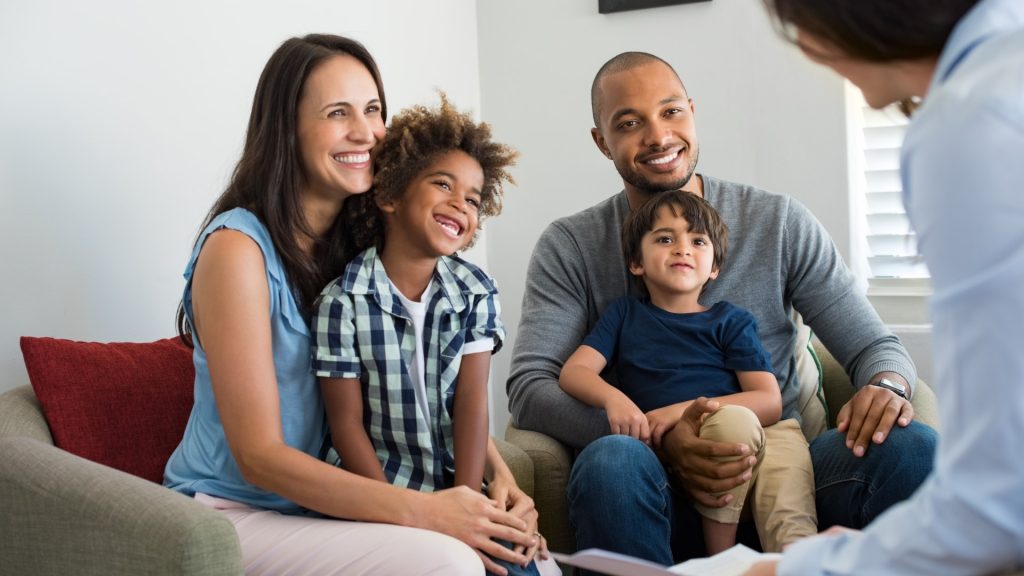 Family therapy at an outpatient addiction treatment center.